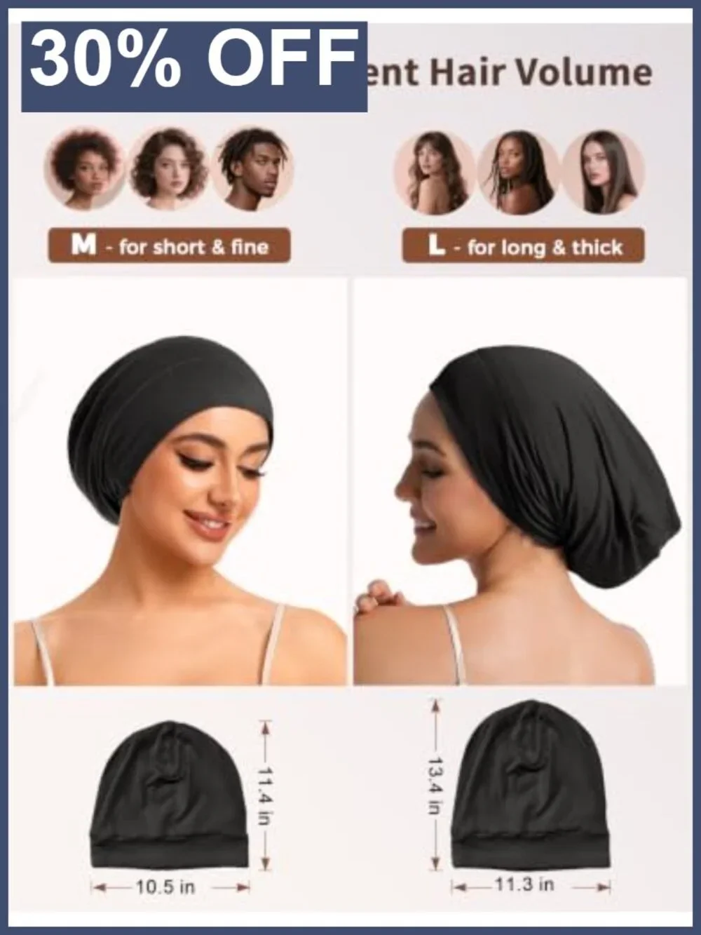 100% Mulberry Silk Lined Sleeping Bonnet Women Adjustable Hair Cap